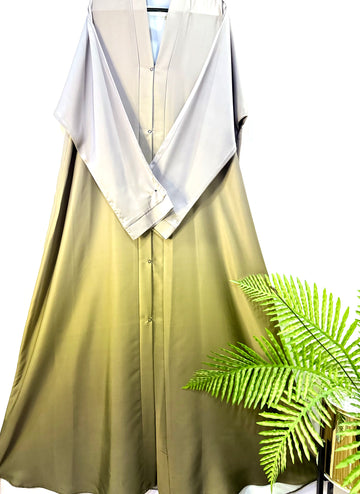 Ombre Abaya - Olive